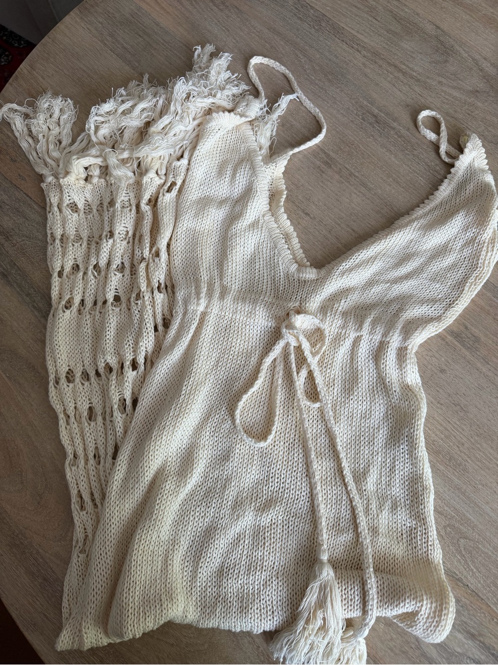 Knitted beach cover up dress !